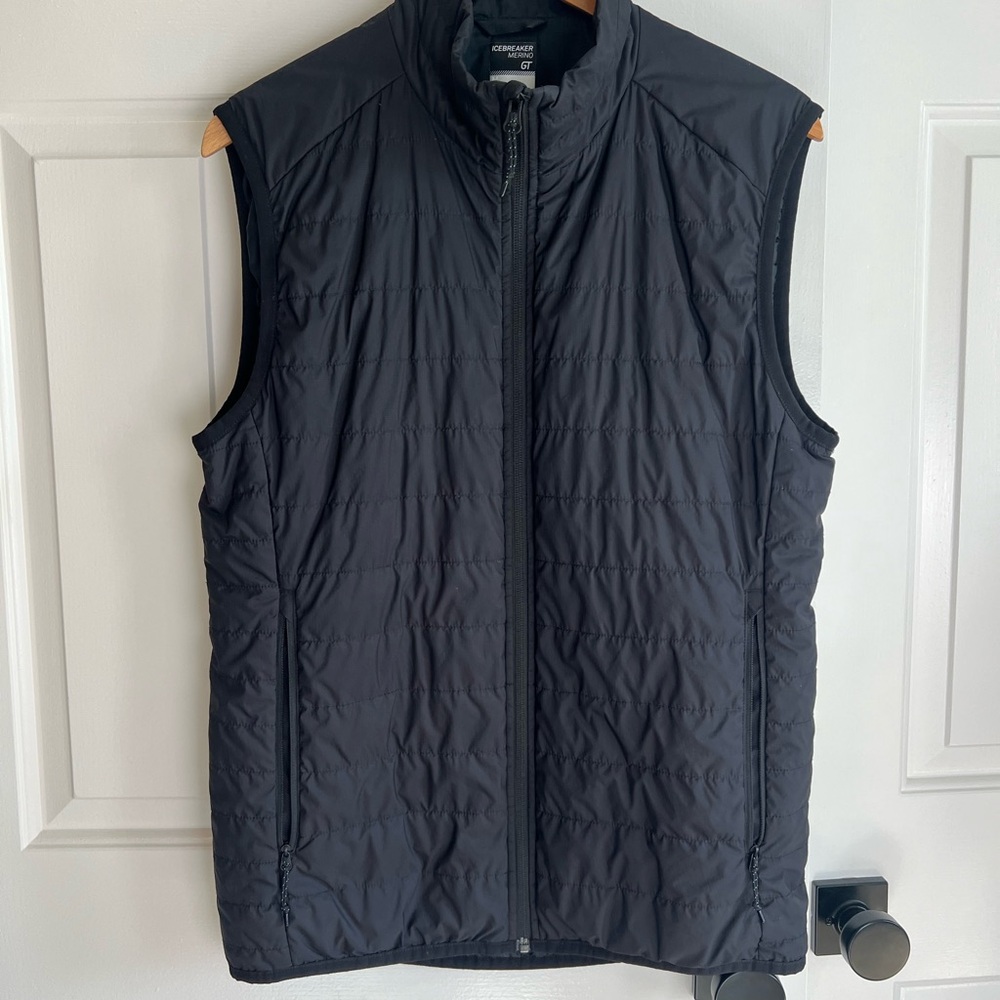 Icebreaker Black Quilted Merino Vest